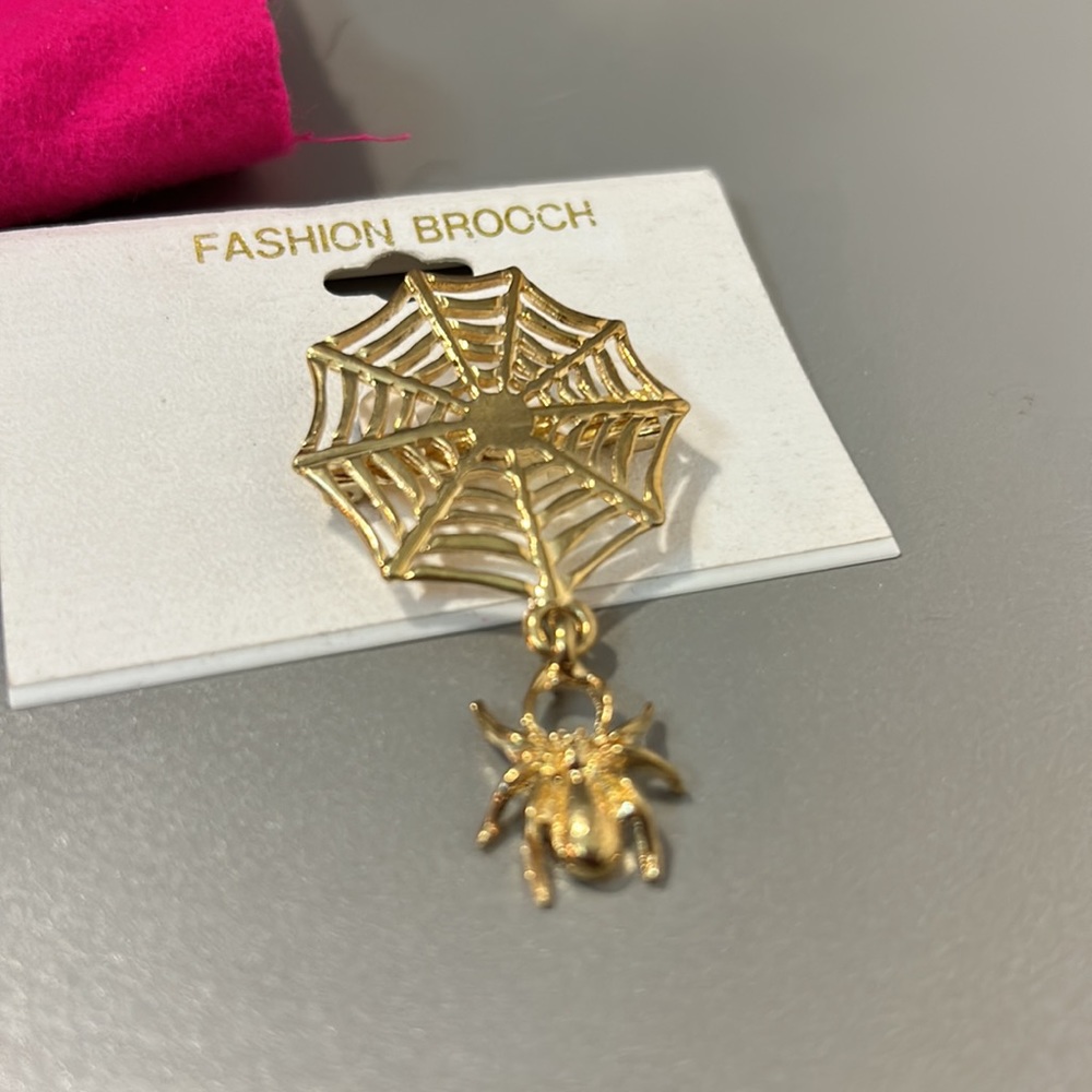 vintage spiderweb/spider gold pin, new
9/26